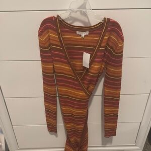 Flying Tomato Striped Maxi Dress - Red, Orange, Yellow